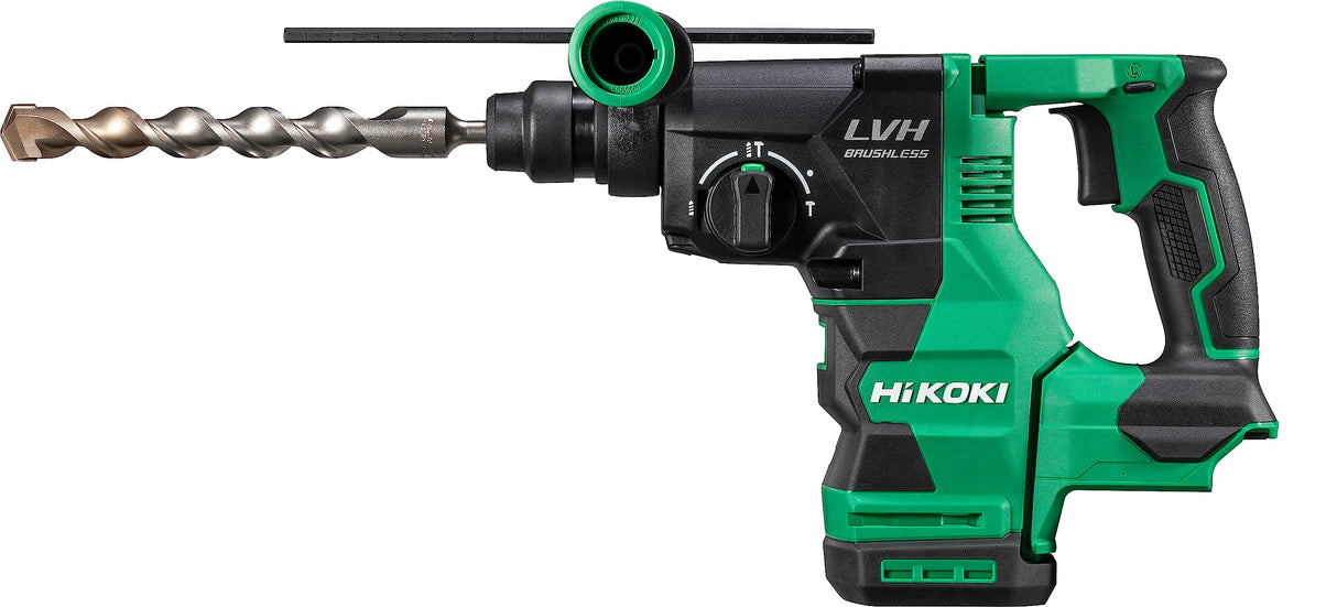 HiKOKI Martillo Perforador y Cincelador a Batería 18V SDS-Plus Motor sin Escobillas Martillo 3,2J Energía Vibración LED