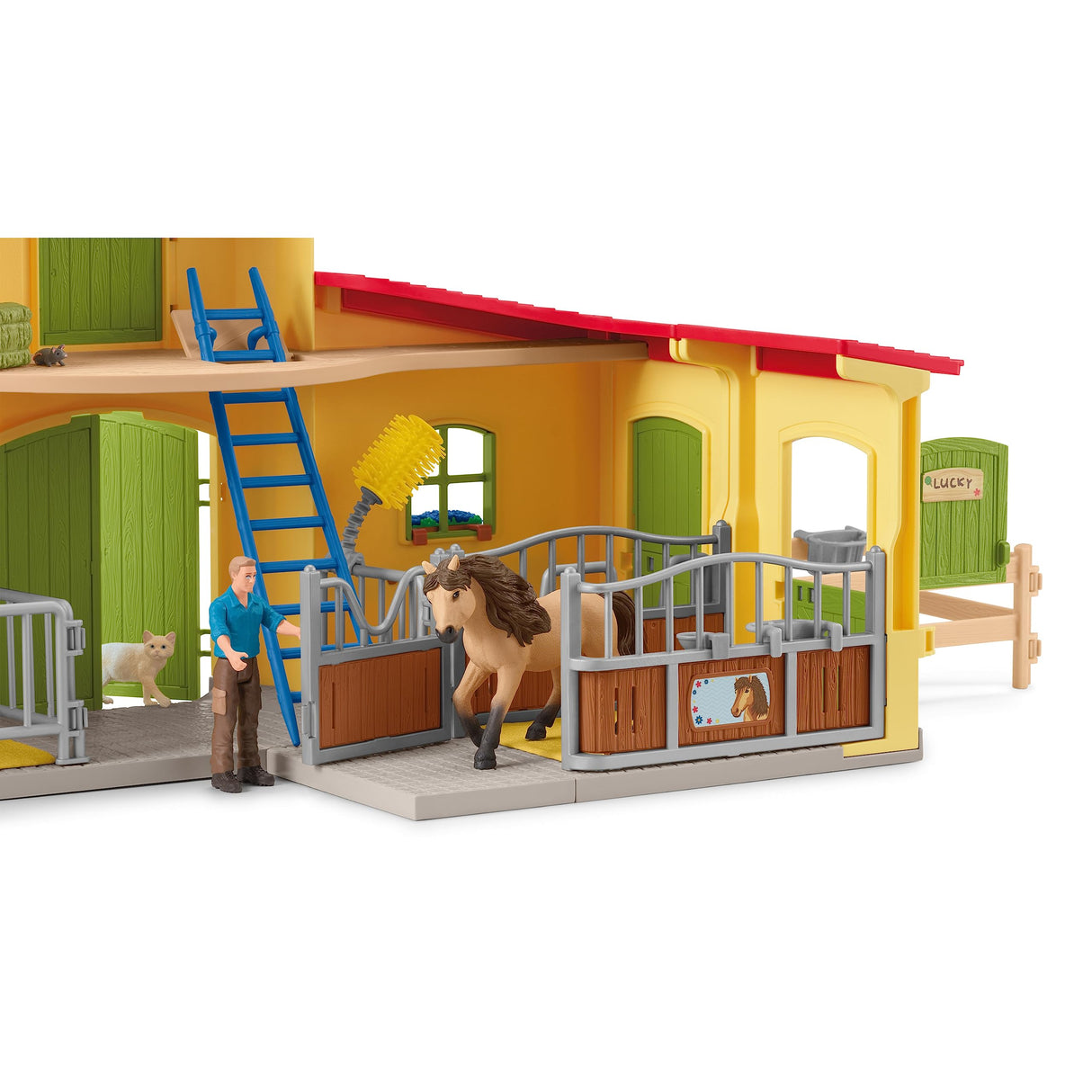 Schleich 72224 Establo con gallinero y Box para Ponis, a Partir de 3 años, Farm World - playset, 86 x 13 x 33 cm