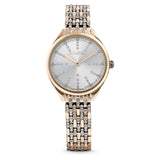 Swarovski Reloj Attract, Brazalete de metal, Blanco, PVD tono oro