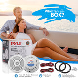 Pyle PLMRX67 Blanco altavoz - Altavoces (2.0 canales, Alámbrico, Terminal, 65 - 20000 Hz, 4 Ω, Blanco)