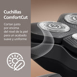 Afeitadora de cabeza Philips Serie 9000 Pro - Afeitadora de cabeza para hombres y mujeres, cabezal flexible 360°, cuchillas ComfortCut para un afeitado apurado y suave, modelo HS9980/15