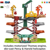Conjunto de juego motorizado de supertorre de trenes y grúas de Thomas & Friends