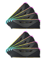 Corsair Vengeance RGB RT 256GB (8x32GB) DDR4 3200MHz C16 Memoria de Sobremesa (Iluminación Dinámica RGB, Optimizado para AMD 300/400/500 Series, Compatible con Intel 300/400/500 Series) Negro