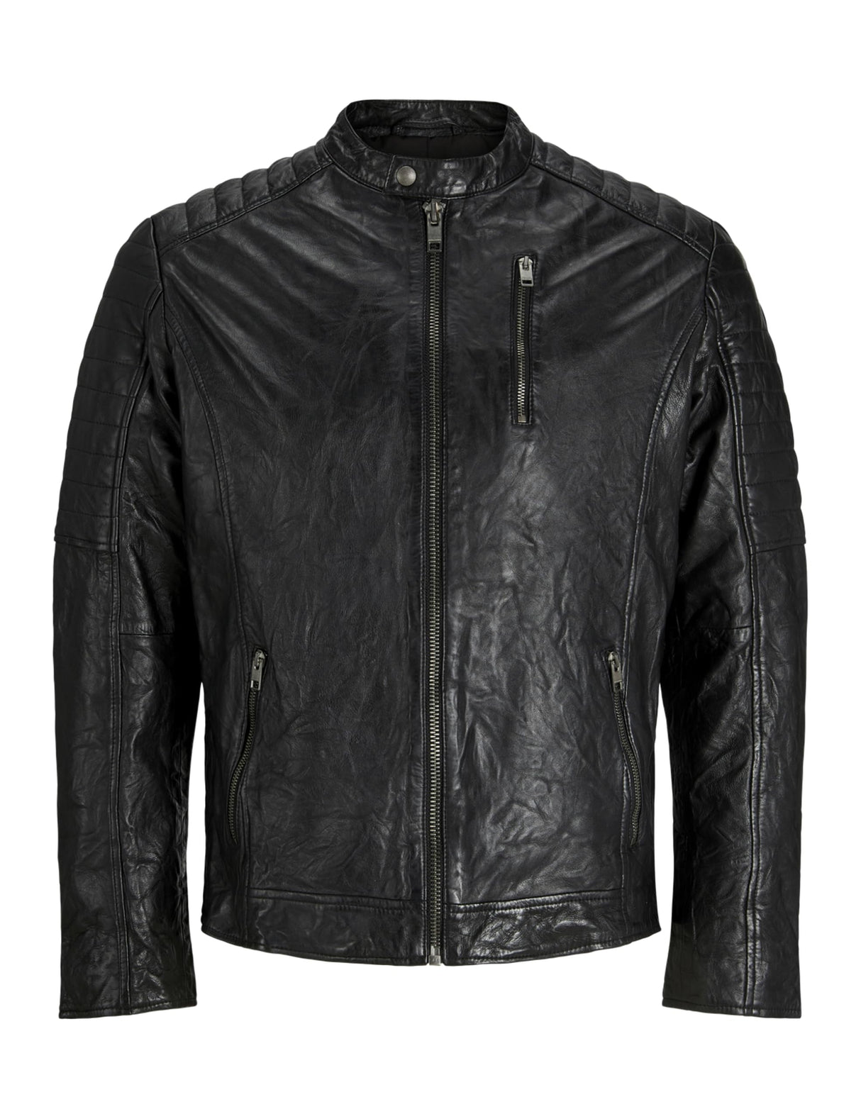 JACK & JONES Leather Jacket Leather Jacket Black L Black L