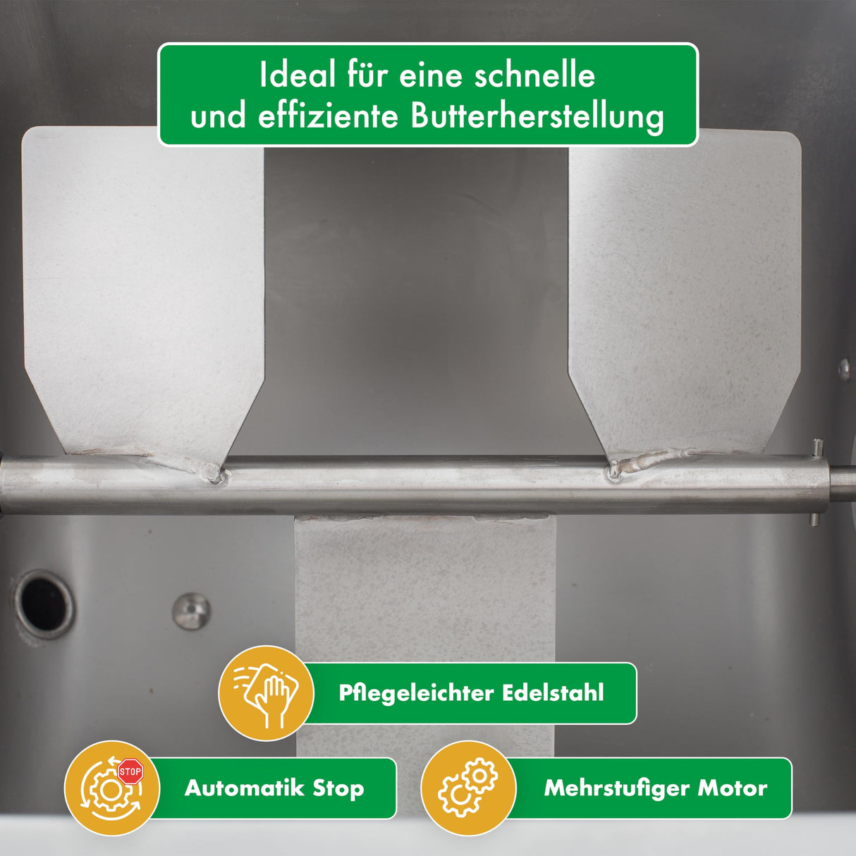 Milky Mantequera FJ10 – Mantequilla eléctrica de alta calidad – Centrifugador de mantequilla para nata – Mantequilla eléctrica con niveles de velocidad ajustables