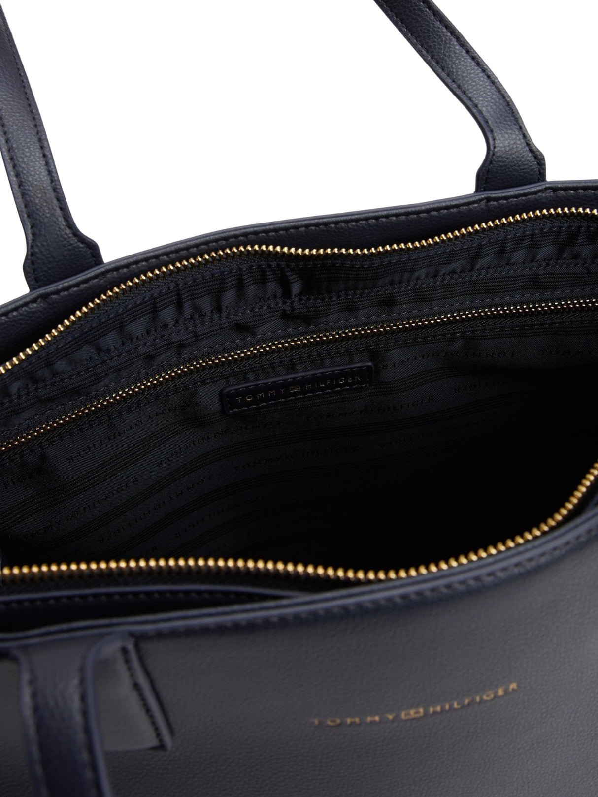 Tommy Hilfiger Bolso Tote Mujer Logotape con cremallera, Azul (Space Blue Corp), Talla Única