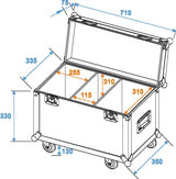 ROADINGER - Maletín para Transporte aéreo Tmh-30/40/60 con Ruedas, Multicolor, Talla única