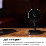 Eve Cam, cámara inteligente para interior, resolución 1080p, Wi-Fi, privacidad total, HomeKit Secure Video, notificaciones en iPhone, micrófono y altavoz, visión nocturna, instalación flexible