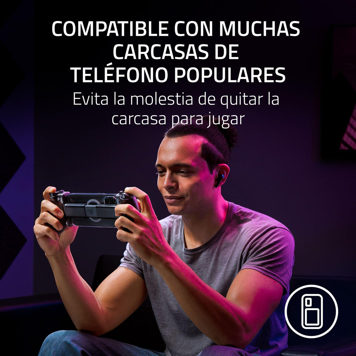 Razer Kishi Ultra - Mando para Juegos USB-C para iPhone y Smartphones Android y iPad Mini (Sensa HD Haptics, Chroma RGB, Carga Passthrough, Botones Mecha-Táctiles y D-Pad, Juegos móviles) Negro