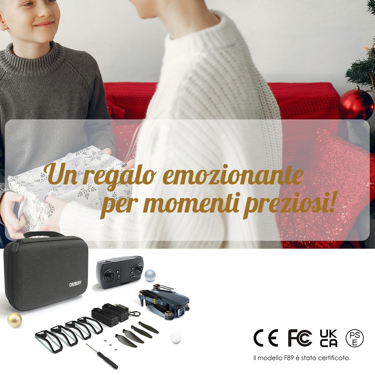 Drone Quadcopter Plegable con Motor sin escobillas y Larga Autonomía para Principiantes - Más de 40 minutos de vuelo, Cámara Gran Ángulo de 120° y 4K HD, Modo Seguimiento, Cámara Doble