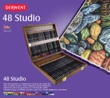 DERWENT Lápices de Colores Derwent Studio para Dibujar y Colorear, Set de 48 en Caja de Madera de Regalo, Ideal para Ilustrar y Detallar, Calidad Profesional, 0700822
