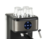 Black+Decker BXCO850E - Cafetera espresso, 20bar, 1 o 2 cafés, función vapor, paro automático, cantidad programable, sistema extra cream, 1.5l, acabado antihuellas en acero inox, 850W