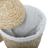 CosmoLiving by Cosmopolitan - Cesta de almacenamiento hecha a mano con forro y tapas a juego, juego de 2 unidades de 23 pulgadas, 25 pulgadas de alto, color marrón claro