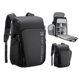 K&F Concept Mochila Cámara Profesional, Bolsa Fotógrafos Cámara Impermeable de Gran Capacidad para Camera Reflex Digital DSLR, Adecuado para viajes al aire libre senderismo fotografía Gris