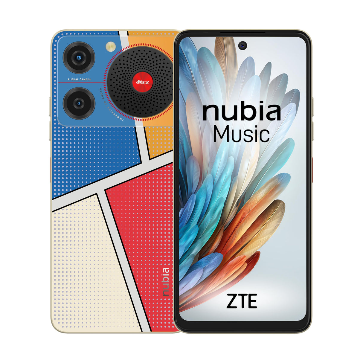 ZTE Nubia Music Smartphone 4G, Pantalla 6.6” HD 90Hz, 4GB RAM Ampliable, 128GB ROM, Cámara 50MP + Frontal 5MP, Dual SIM, Android 14, Unisoc SC9863A, Sonido DTS:X Ultra, Altavoz de 100db