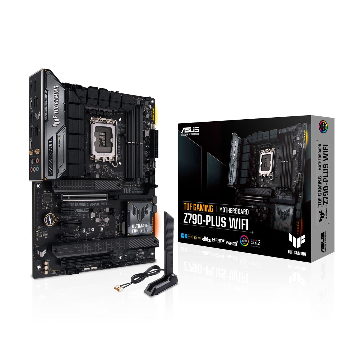 ASUS TUF GAMING Z790-PLUS WIFI 6E - Placa base Intel Z790 LGA 1700 ATX (PCIe 5.0, cuatro M.2, 16+1 DrMOS, DDR5, 2.5Gb Ethernet, USB 3.2 Gen 2x2 Tipo C, Thunderbolt (USB4), Aura Sync, AEMP II)