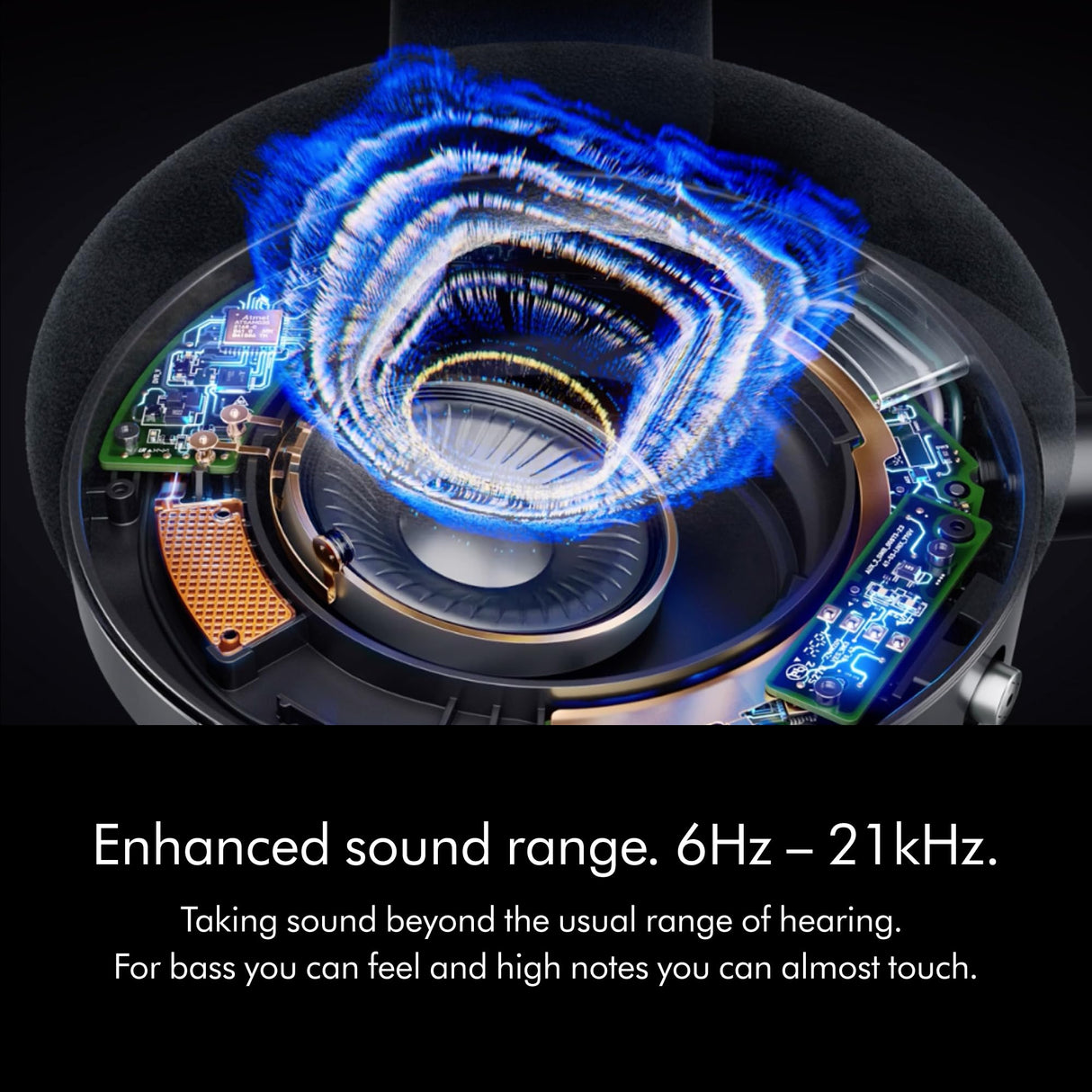 Dyson Ontrac Auriculares inalámbricos con cancelación Activa de Ruido – 55h de autonomía – Bluetooth 5.0 – Carga rápida de 10 min – 6 Hz a 21 kHz – Estuche de protección – (Azul de Prusia/Cobrizo)