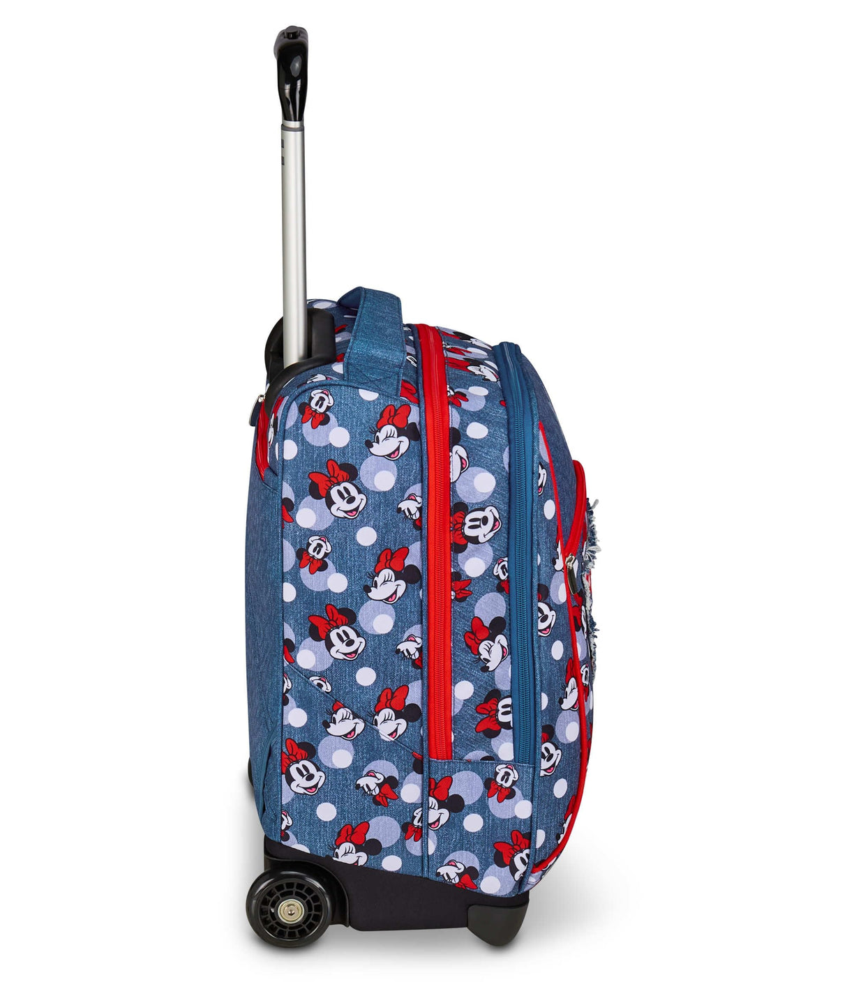 Seven Minnie Big Trolley Escuela Fija, Azul Denim, 2 en 1, Doble Uso, Trolley y Mochila, Escuela Primaria, Niña, azul (blu denim), Blu Denim, Casual