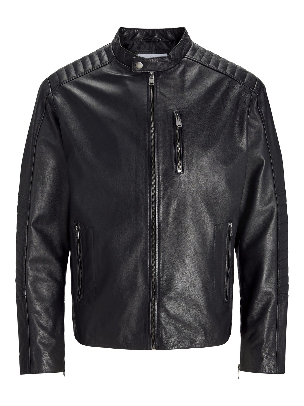JACK & JONES Leather Jacket Leather Jacket Black S Black S