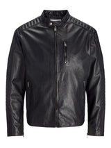 JACK & JONES Leather Jacket Leather Jacket Black S Black S