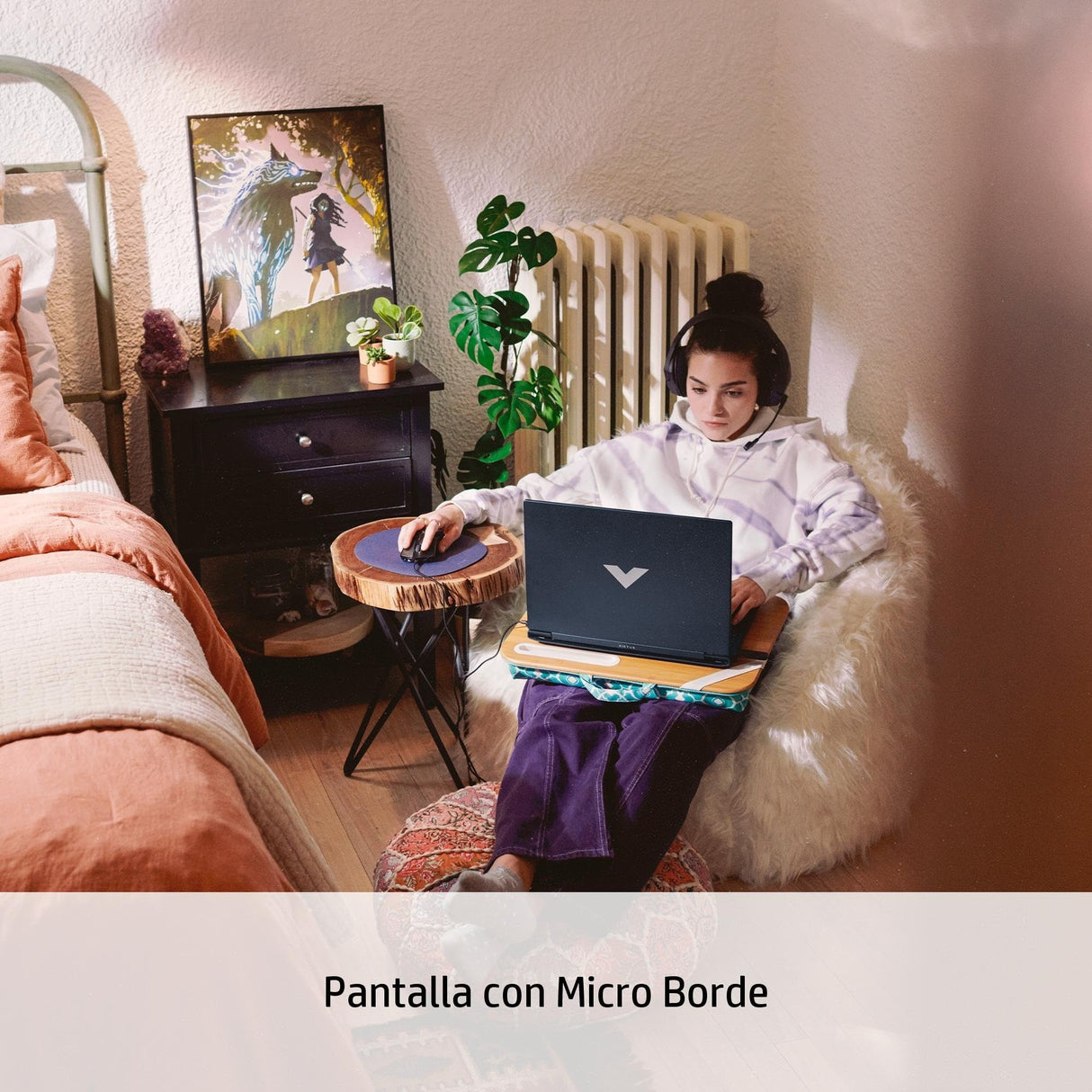 HP Victus 15-fb3035ns - Ordenador portátil Gaming 15" FHD (AMD Ryzen AI 5 340, 16GB RAM, 512GB SSD, NVIDIA RTX 5050, FreeDos) - Azul - Teclado QWERTY Español