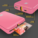 KODAK Step Impresora de fotos instantánea para smartphone - Mini portátil inalámbrica en color - Fotos adhesivas Zink 2x3” - Bluetooth compatible con iOS y Android - App de edición divertida - Rosa