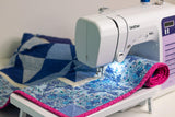 Brother FS70WTx Patchwork-Nähmaschine mit Máquina de Coser, Metal, Blanco, Morado, Full-size sewing machine + Anschiebetisch