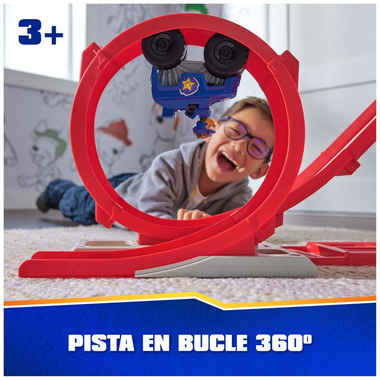 Patrulla Canina - Escenario Lanzador DE VEHÍCULOS Super Loop Tower HQ con Luces Y Sonidos + Coche Y Figura Chase- Patrulla Canina Juguetes - Regalo Niño 3 años + - 6069672 - Juguetes Niños 3 años +