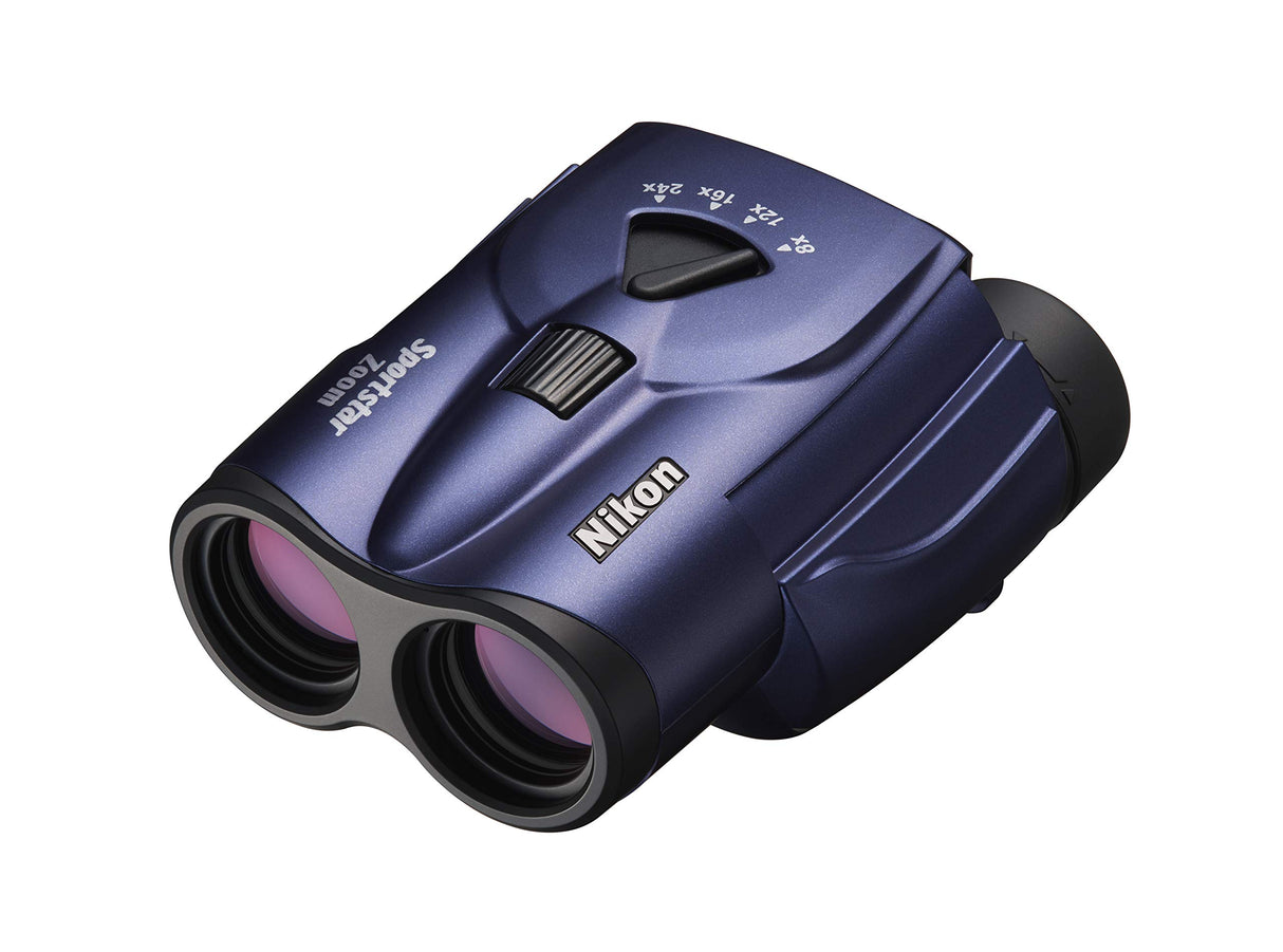 Nikon , Sportstar Zoom 8 24×25 Azul Oscuro Binoculares, Azul (Blue), S