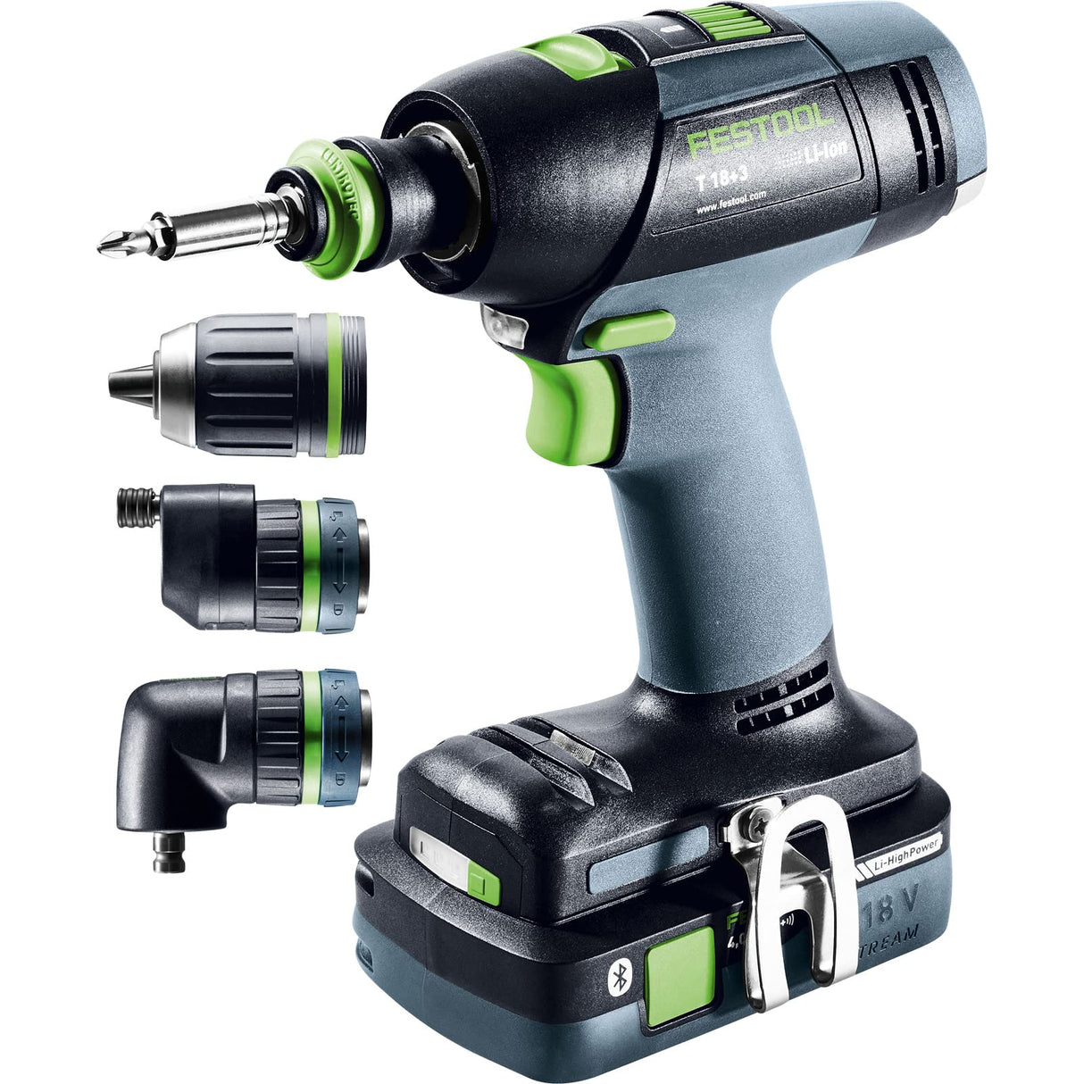 Festool Taladro atornillador a batería T 18+3 HPC 4,0 I-Set