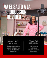 Canon EOS R50 Cuerpo Cámara Mirrorless + Objetivo RF-S 18-45 mm + RF 75-300mm Kit Doble Zoom -4 EV, Vídeo 4K 30 fps, Dual Pixel CMOS AF II, Pantalla Táctil de Ángulo Variable, Negro