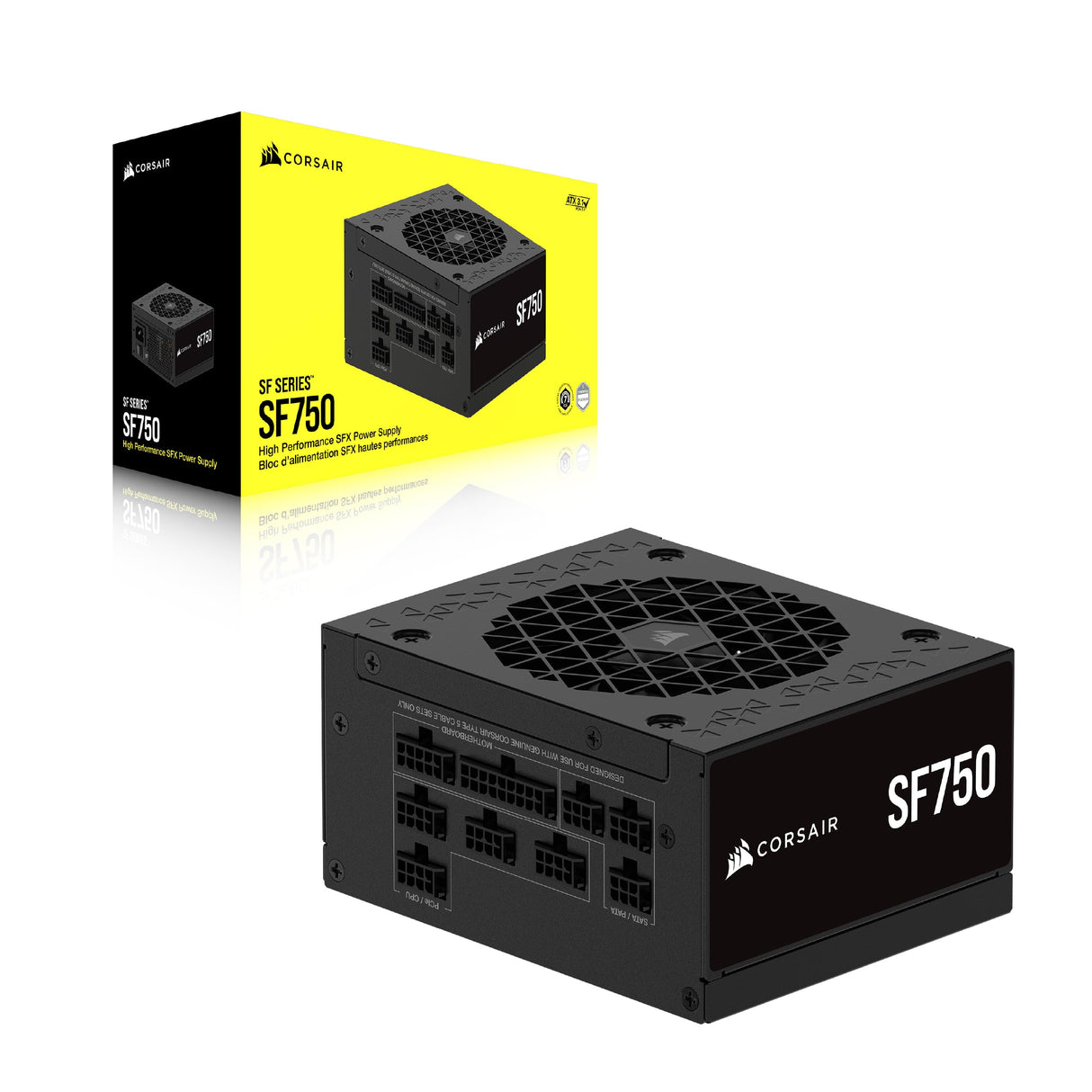 CORSAIR SF750 (2024) Fuente de Alimentación ATX Totalmente Modular de Bajo Ruido 80 Plus Platinum – Compatible con ATX 3.1 – Preparada para PCIe 5.1 - Negro