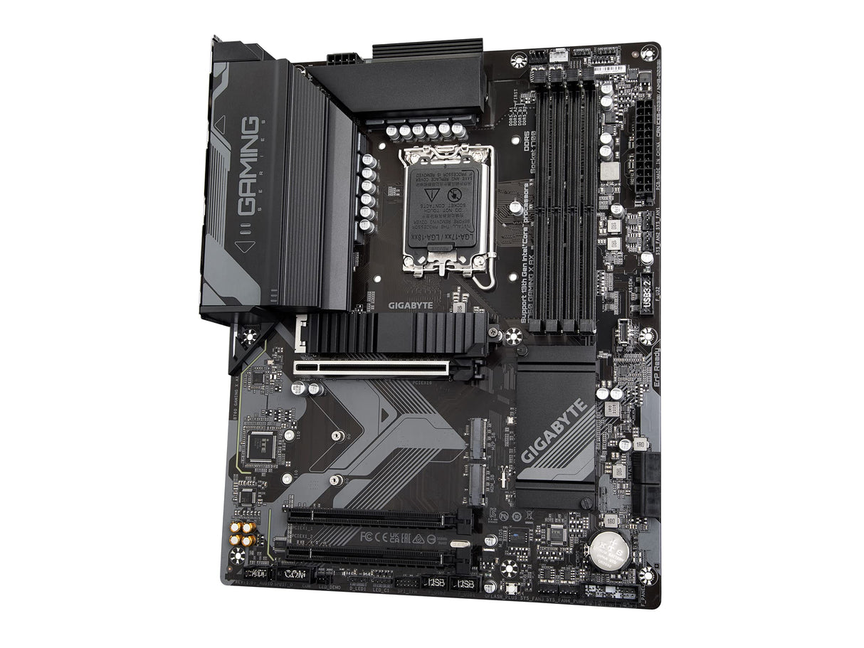 GIGABYTE B760 Gaming X AX (LGA 1700/ Intel/ B760/ ATX/DDR5/ M.2/ PCIe 4.0/ USB 3.2 Gen2X2 Type-C/AMD WiFi 6E/ 2.5GbE LAN/Q-Flash Plus/PCIe EZ-Latch/Placa Madre)