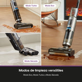 Eureka RapidWash NEW430 Aspirador en Seco y Húmedo,Fregona Electrica sin Cable, Aspiradora Fregadora Multisuperficie, Pelo de mascota Limpieza de Bordes,Doble Depósito Agua,Navegación por voz