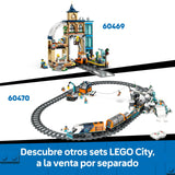 LEGO City Laboratorio Científico Móvil de los Exploradores Árticos - Camión de Juguete con Suspensión - Moto de Nieve, 5 Minifiguras y 3 Figuras de Lobos Blancos - Regalo Pra Niños de 8+ Años 60471