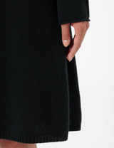 Tommy Hilfiger Vestido Tipo Jersey Soft Wool Flared Sweater Dress Manga Larga, Negro (Black), XL