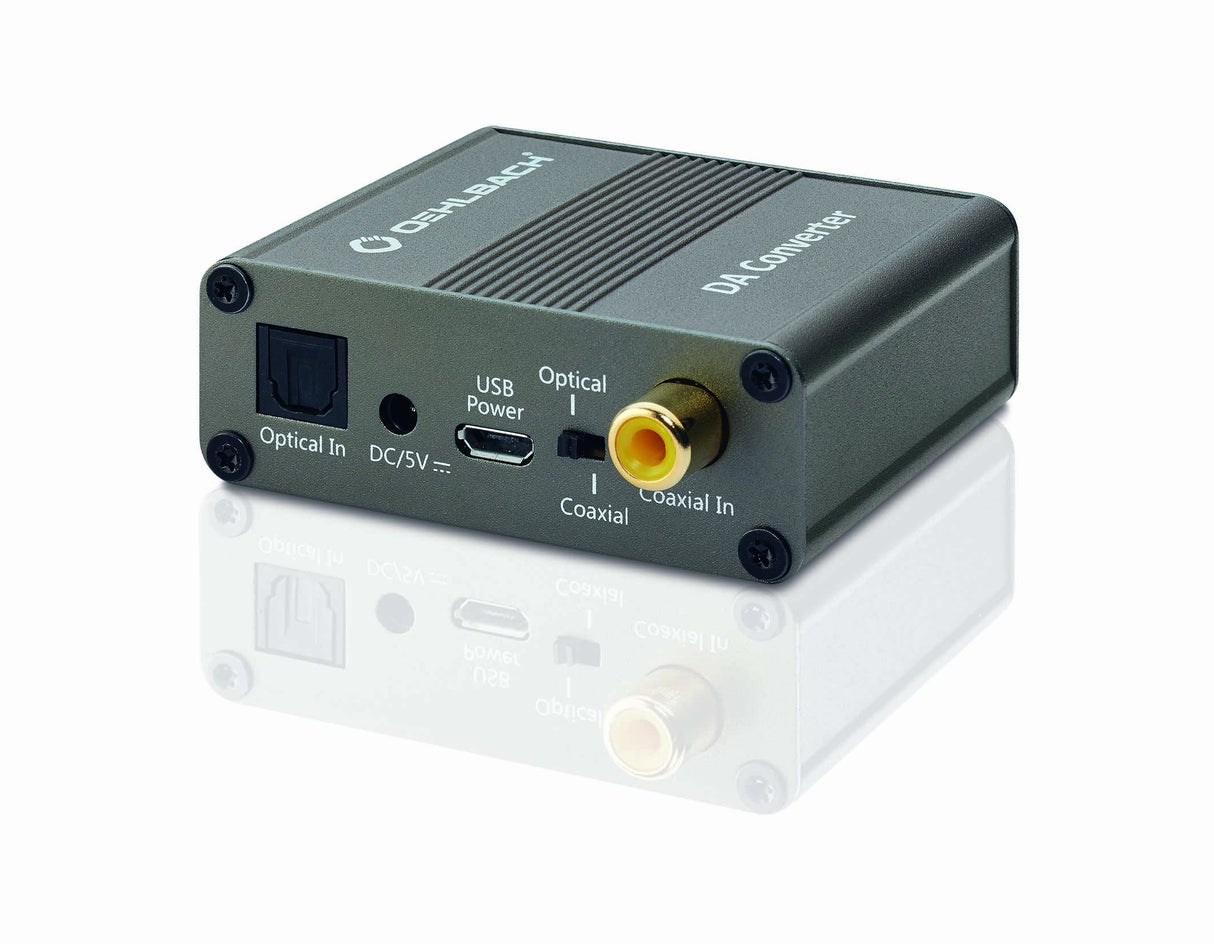 Oehlbach 6064 - Conversor Digital-analógico (Micro USB, 5 V), Color Negro