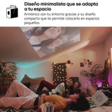 LG PU600U - Proyector CineBeam 4K UHD, Láser 3 Ch (RGB), Smart TV WebOS 24, Brillo 600 Lúmenes, HDR10 y HLG, Pantalla hasta 120", AirPlay 2 y Screen Share, Bluetooth, Plata/Negro