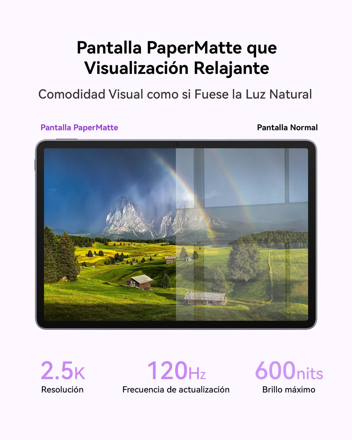 HUAWEI MatePad 11.5 2025 Tablet, Pantalla PaperMatte de 2,5K y 120 Hz Que Comodidad Visual, 8+256GB, Batería de 10 100 mAh, Supercharge de 40 W, Altavoces Cuádruples, M-Pencil