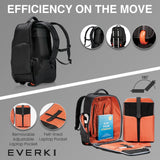 Everki Atlas - Mochila con Ruedas, con Compartimento Adaptable para portátil de 13 a 17.3", Color Negro