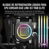 CORSAIR iCUE Link XC7 RGB Elite Bloque de Refrigeración para CPU - Cámara de Flujo Transparente – 24 LED RGB - Compatible con Intel LGA 1700, AMD AM5 y Versiones anteriores - Gris Sigiloso