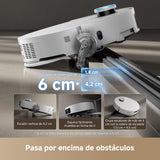 Dreame X50 Ultra Complete Robot Aspirador y Fregasuelos, 20000Pa Succión, Overcoming Obstacles hasta 6 CM, Control de Radar Elevado y Bajado, Limpieza a Fondo de Esquina a Borde, App Control, Blanco