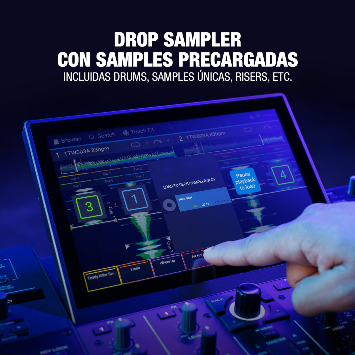 Denon DJ PRIME 4+ controlador DJ autónomo con Separación de Stems en 4 Decks, streaming por wifi, Mezclador, pantalla táctil 10,1", control de luces
