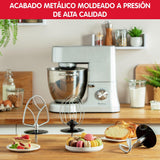 Moulinex Masterchef QA810D01 - Robot de cocina y repostería profesional 1500 W con kit de masas metálico, bol XL de 6,7 L, 4 posibilidades de accesoríos compatibles, de acero inoxidable