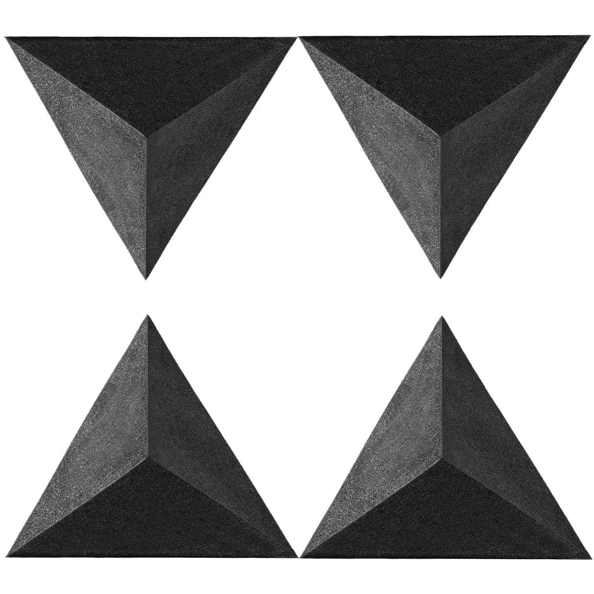 Foroomaco, Paquete de 4 trampas de graves para esquina de techo de 42 cm, triángulo de 30,5 cm de profundidad, pirámide triangular, espuma acústica, trampa de graves a prueba de sonido, para cabina de