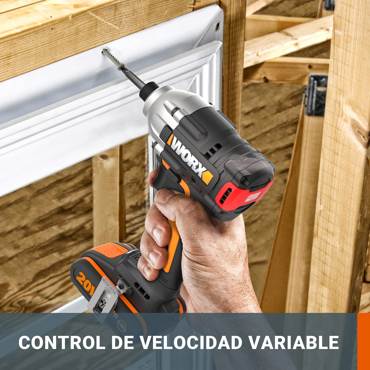 WORX WX261 Atornillador Impacto Brushless 20V 2Ah 2bat