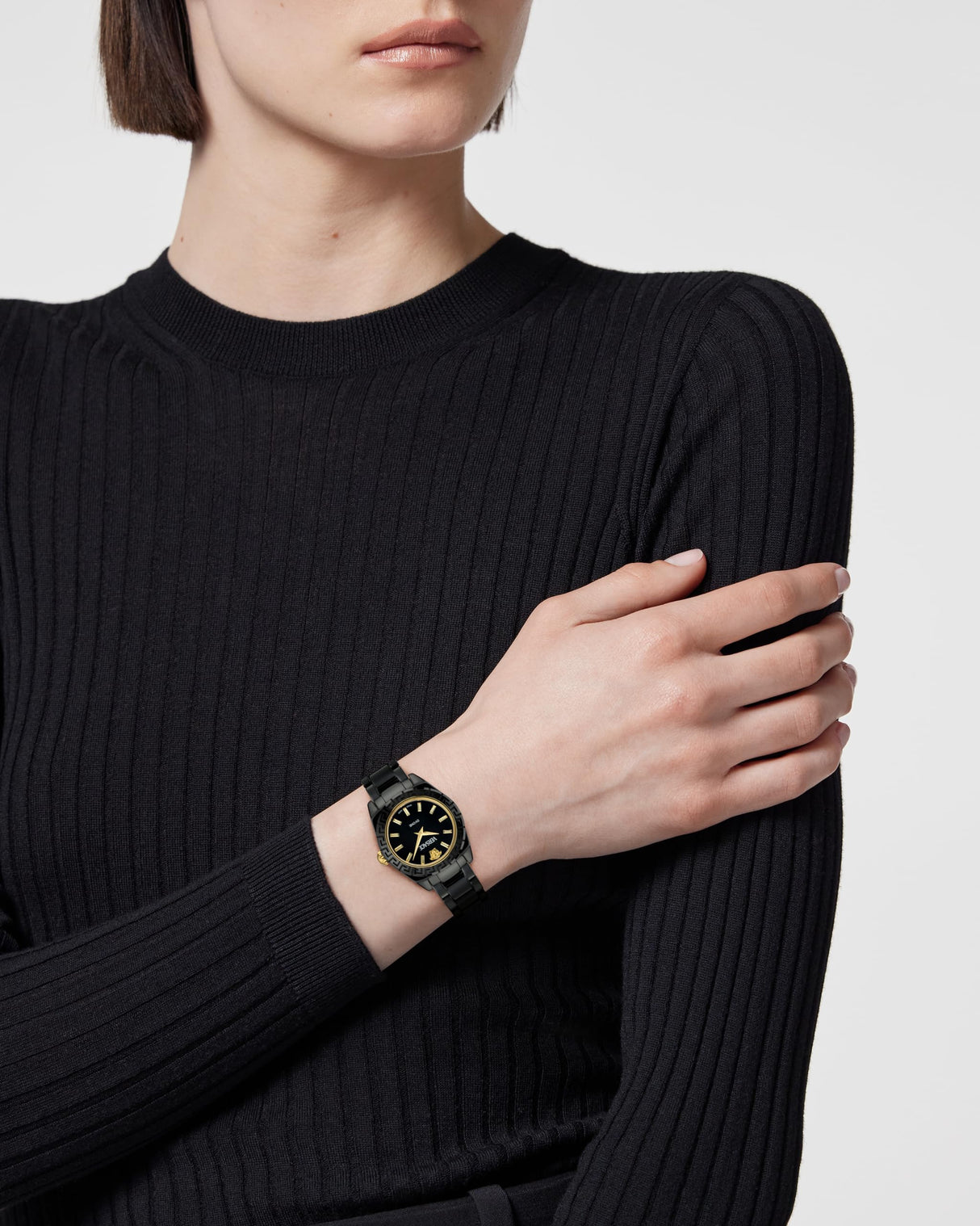 Versace Reloj Analógico para Mujer'S de Cuarzo Suizo con Correa en Cerámica VE9F00124