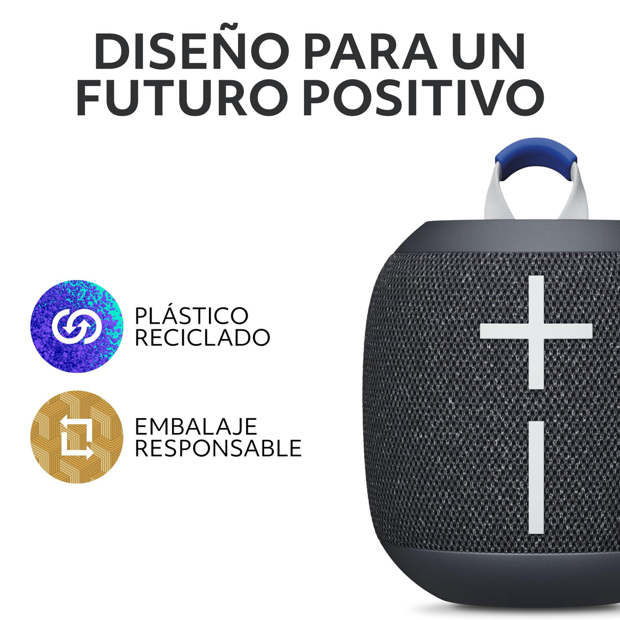 Ultimate Ears WONDERBOOM 4, Altavoz Bluetooth portátil Resistente al Agua con Graves potentes y Sonido de 360 Grados, Altavoz Flotante a Prueba de Polvo con Radio de acción de 40 m - Negro