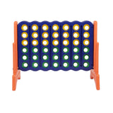 Amazon Basics Junior Juego de 4 en raya, sin BPA, gigante, prémium, plástico, para niños y adultos, con bolsa, regalo ideal, variedad de colores, Azul, Amarillo, Rojo, Verde, Grande