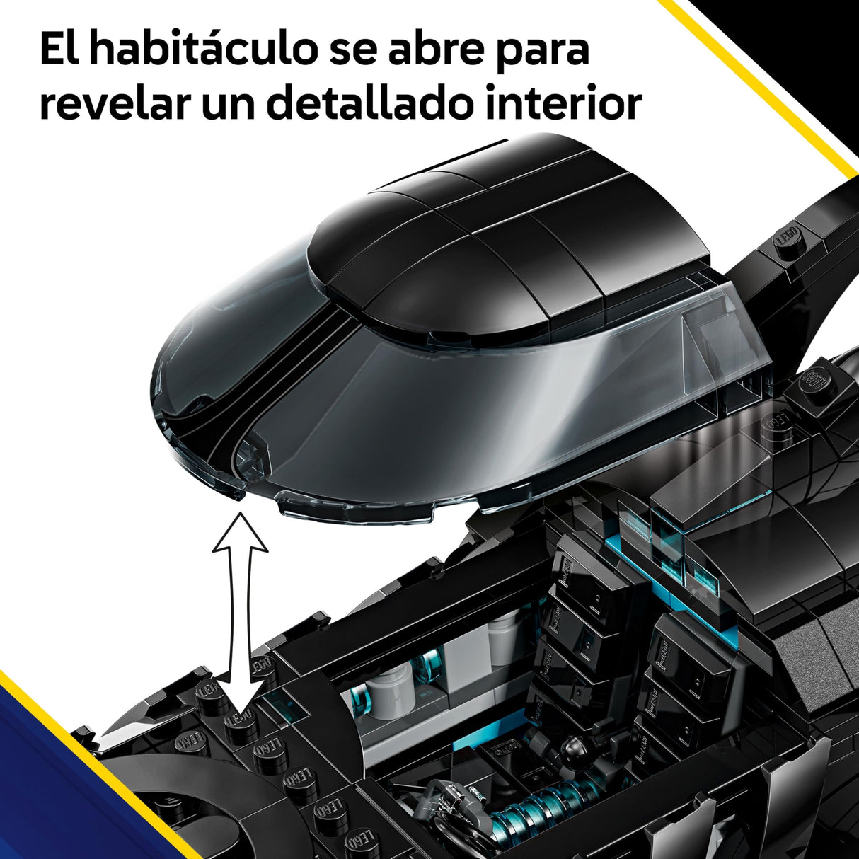LEGO DC Batman Batmóvil de Batman Forever - Coche de Superhéroe de Juguete y Minifigura - Habitáculo Que se Abre e Interior Detallado - Regalo para Niños y Chicos de 12+ Años 76304
